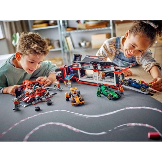 Lego City Camión F1: Vehículos Red Bull Y Aston Martin Para Niños De 8+ Años 60445