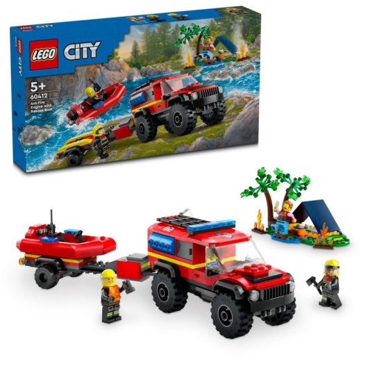 Lego® Camión De Bomberos 4x4 Con Barco De Rescate