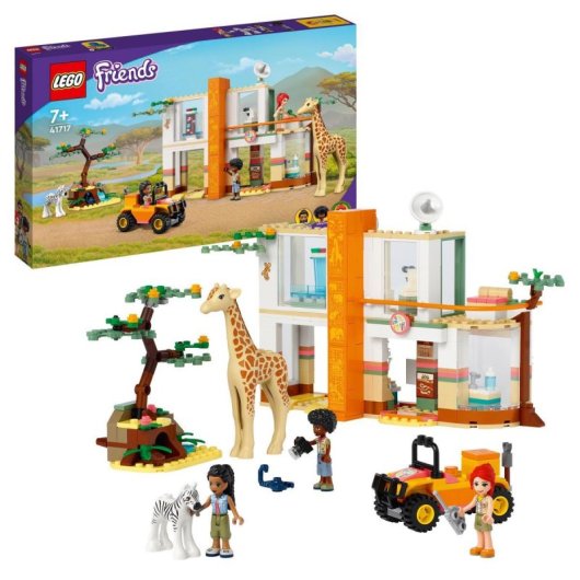 Kit di costruzione del centro di soccorso per animali selvatici di Mia di Lego® Friends con 3 animali selvatici