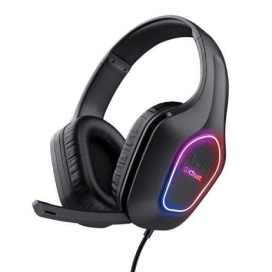 Auriculares Trust con cable 3.5mm/USB y micrófono para gaming con luces LED