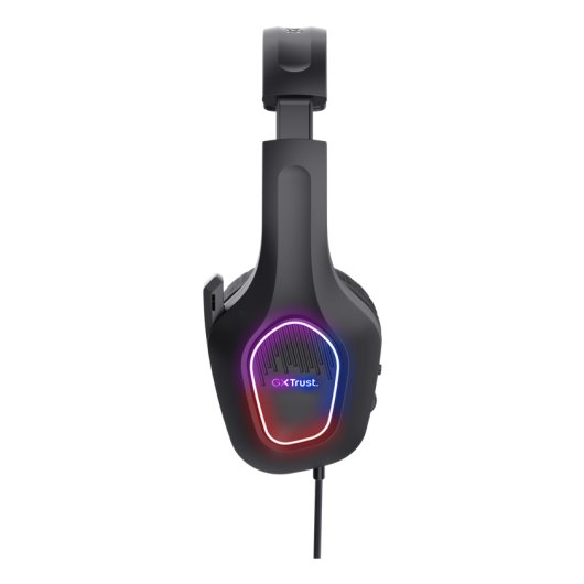 Auriculares Trust con cable 3.5mm/USB y micrófono para gaming con luces LED