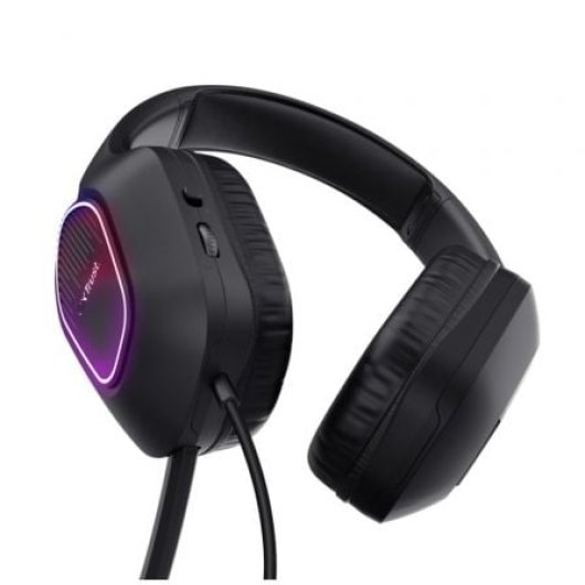 Auriculares Trust con cable 3.5mm/USB y micrófono para gaming con luces LED