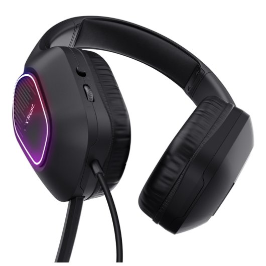Auriculares Trust con cable 3.5mm/USB y micrófono para gaming con luces LED