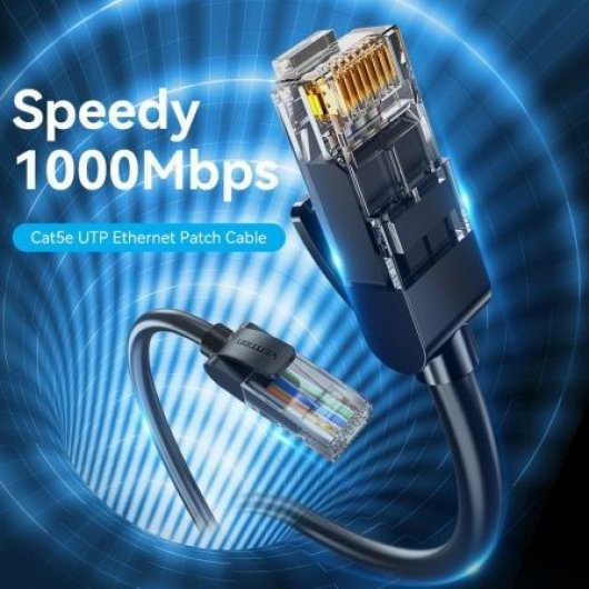 Vention IABBF Cable de Red Cat5e UTP 1m Negro 1000Mbps PVC