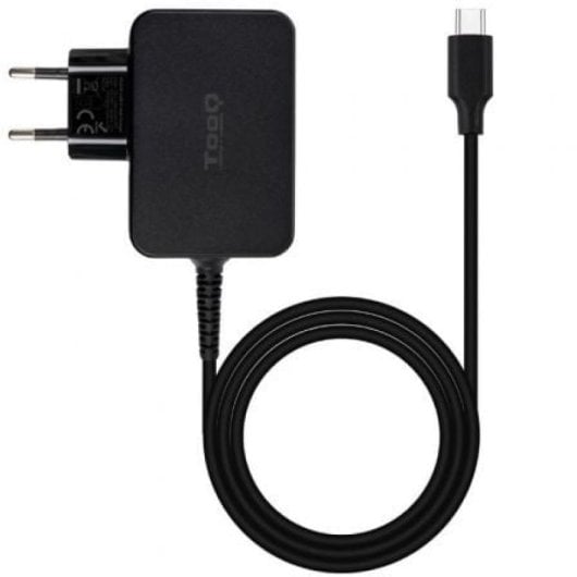 Cargador Portátil TooQ TQLC-USBCGAN45PD GaN 45W USB-C/ Automático/ Cable 1.8m/ Negro
