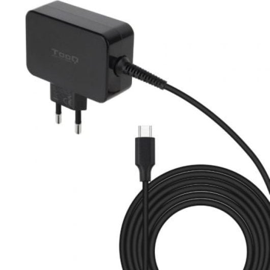 Cargador Portátil TooQ TQLC-USBCGAN45PD GaN 45W USB-C/ Automático/ Cable 1.8m/ Negro