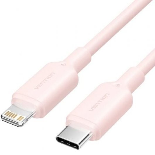 Cable Vention LAKPF USB-C a Lightning 27W 3A 1m Rosa