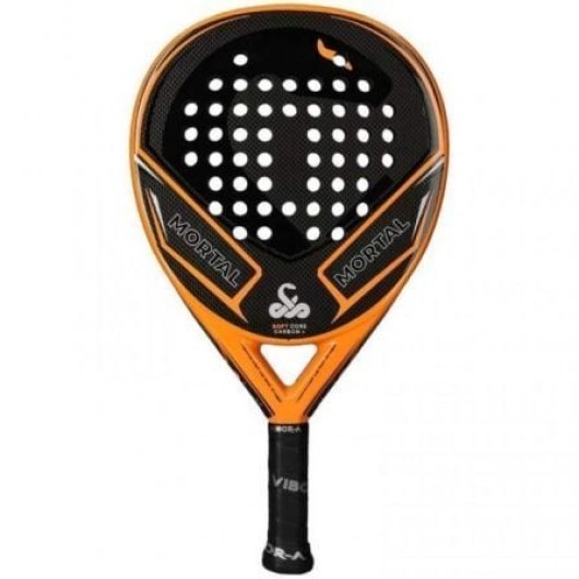 Pala Pádel VIBOR-A Mortal Carbon 3.0 Carbono 3K Núcleo Suave Naranja Negra Talla 351