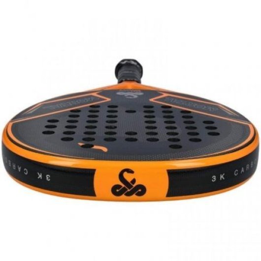 Pala Pádel VIBOR-A Mortal Carbon 3.0 Carbono 3K Núcleo Suave Naranja Negra Talla 351