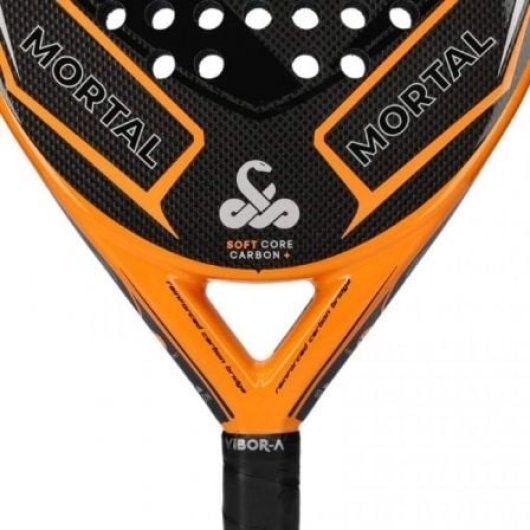 Pala Pádel VIBOR-A Mortal Carbon 3.0 Carbono 3K Núcleo Suave Naranja Negra Talla 351