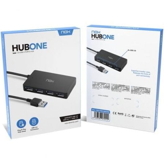 Hub NOX 4 puertos USB 3.0 10 Mbit/s modelo Lite Hub One compacto