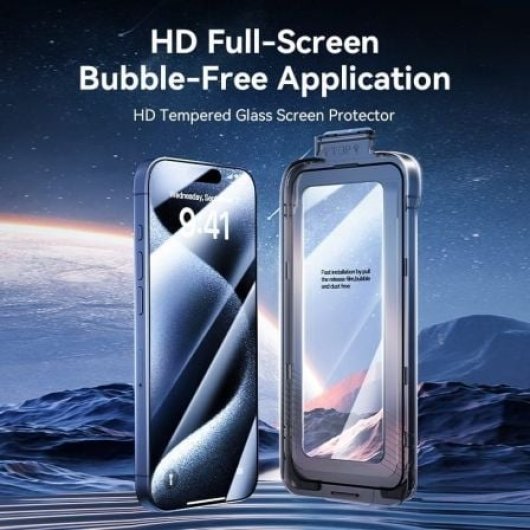 Protector de Pantalla Vention KUPTCD-40 Cristal Templado 0.3mm 9H iPhone 16 Pro Max 2 Unidades