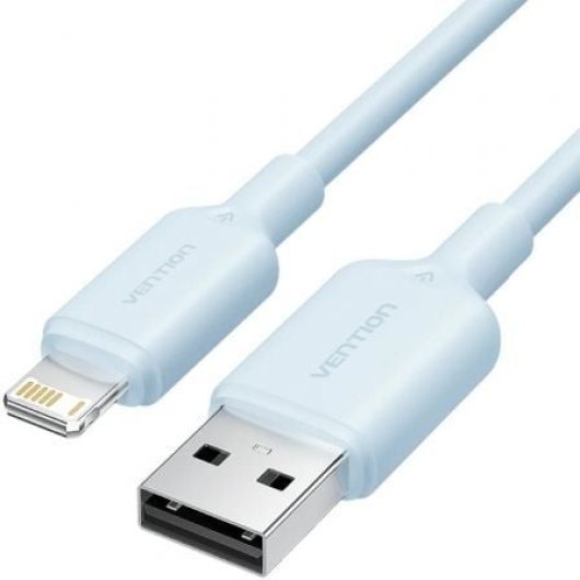 Cable Vention LAMSF USB 2.0 Lightning 1m Azul 480Mbps 2.4A Macho-Macho