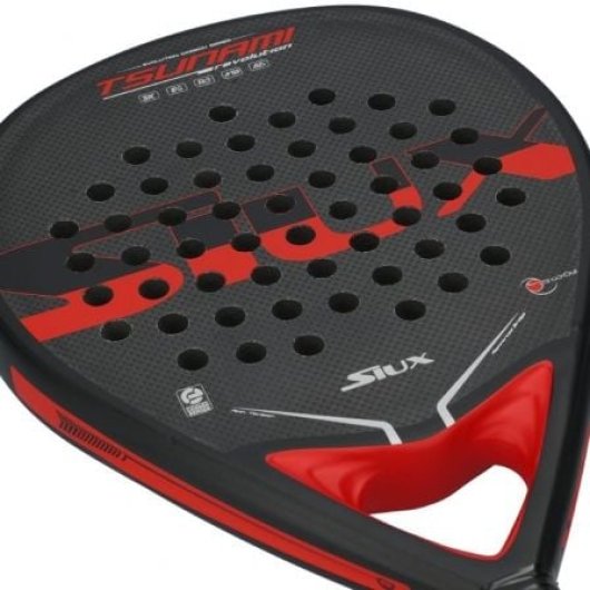 Pala Siux Tsunami Revolution Carbono 3K Balance Medio Control Avanzado Rojo/Negro