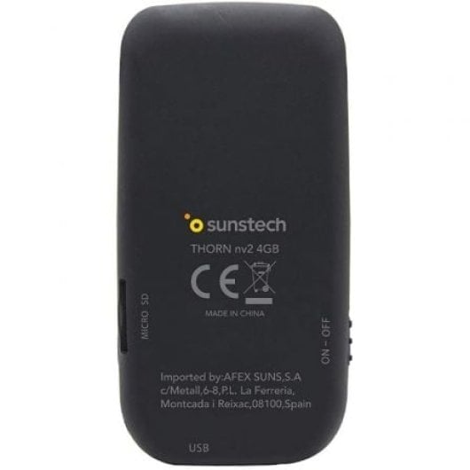 Reproductor MP4 Sunstech Thorn 4GB 1.8? FM MicroSD Negro