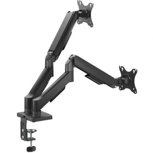 Soporte de Mesa AISENS DT32TSR-357 Contrapeso 2 Monitores 17-32? Brazo Articulado Negro