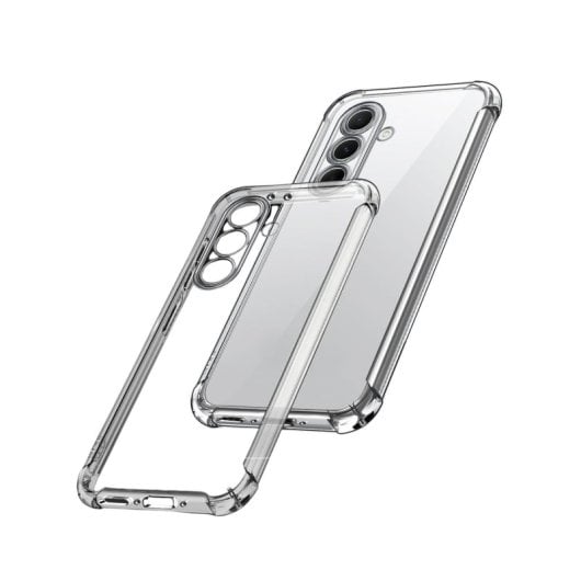 Custodia flessibile Ksix per Samsung Galaxy A56, anti-impronta, resistente, compatibile con la ricarica wireless, trasparente