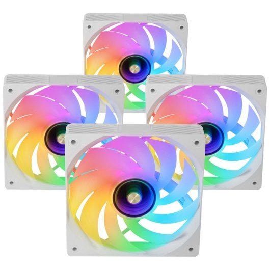 Mars Gaming Mf-si4kit Kit 4x Ventiladores Argb 120mm Fdb Mando A Distancia Y Hub Blanco