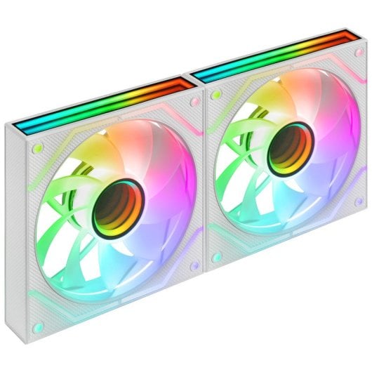 Mars Gaming MF-3DPROX2R Kit 2x Ventiladores ARGB 120mm Aspas Invertidas PWM FDB Blanco
