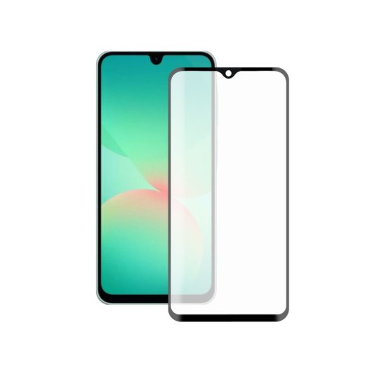 Ksix  Protector De Pantalla Para Galaxy A16/a26, Vidrio Templado, Resistencia 9h, Grosor 0,3 Mm, Borde Negro, Negro