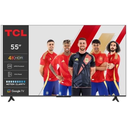 TV TCL LED 55P6K 55" 4K UltraHD 60Hz Smart TV Google TV HDR10 Dolby Audio