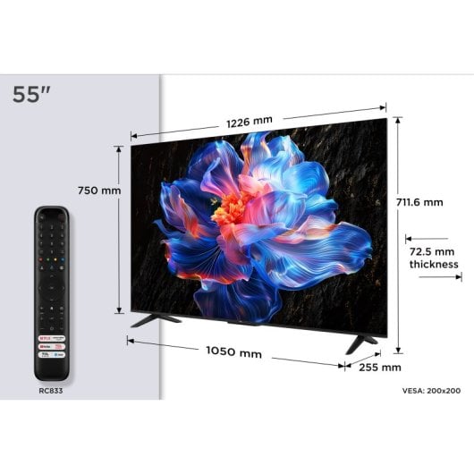 TCL LED 55" 55P6K UltraHD 4K Dolby Audio HDR10 Google TV