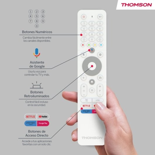 Thomson LCD 32" 32HA4M44 Televisión Portátil con Batería Android TV