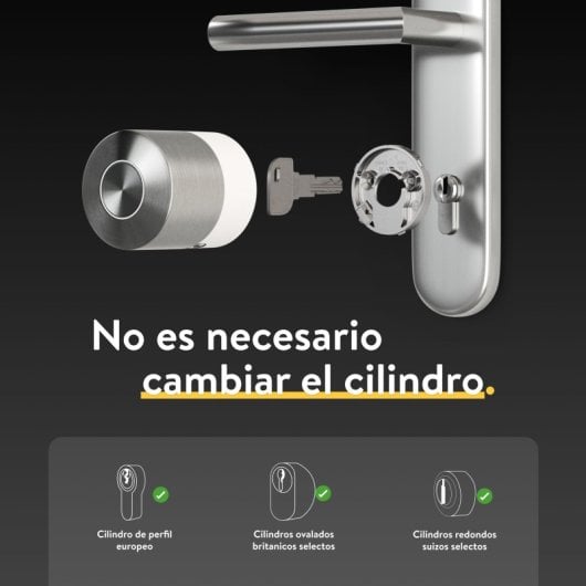 Fechadura eletrónica Nuki Smart Lock Pro WiFi Bluetooth Matte Motor Brushless
