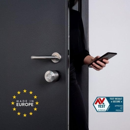 Türschloss Nuki Smart Lock Pro WiFi und Bluetooth Öffnung mit App Kompatibel mit Alexa, Google Home, Apple HomeKit und Matter