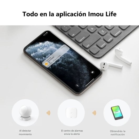 Sensor de movimiento Imou PIR ZP1, 8m, 90°, Alámbrico, Batería 1 año, Blanco, Interior
