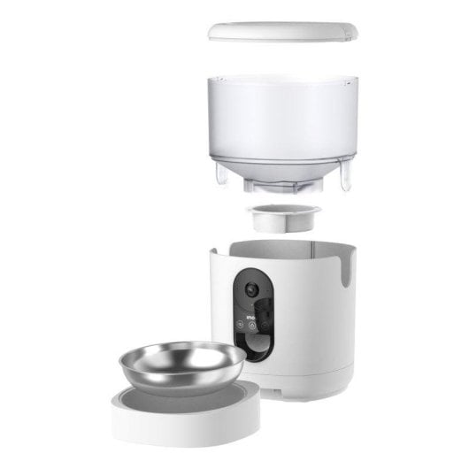 Comedero inteligente Imou PF1 4L WiFi Cámara 2K+ Visión 360° Acero Blanco Gato