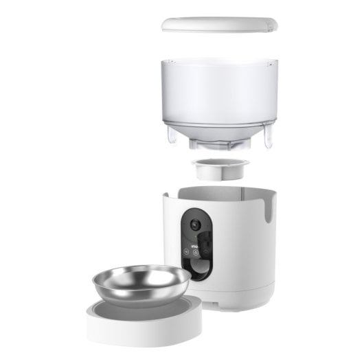 Comedero inteligente Imou PF1 4L WiFi Cámara 2K+ Visión 360° Acero Blanco Gato
