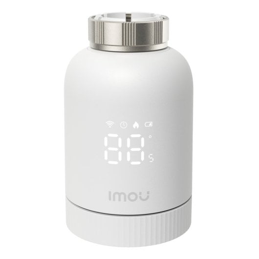 Termostato digital Imou ZigBee Blanco inteligente programable, batería, Alexa/Google, remoto