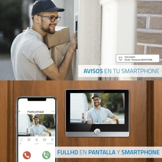 NIVIAN DOORVIEW1 Olho mágico digital Full HD WiFi Bateria Áudio bidirecional Visão noturna PIR