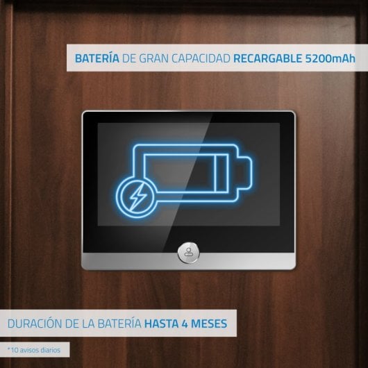 NIVIAN DOORVIEW1 Olho mágico digital Full HD WiFi Bateria Áudio bidirecional Visão noturna PIR