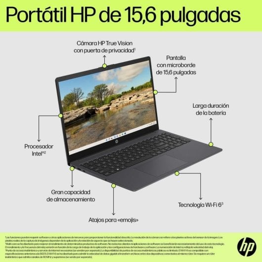 Portátil HP 15-fd0232ns 15.6" Intel Core i7-1355U 16GB 512GB SSD Intel Iris Xe Windows 11 Home