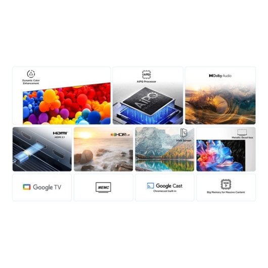 TCL LED 75" 75P6K UltraHD 4K Dolby Audio HDR10 Google TV