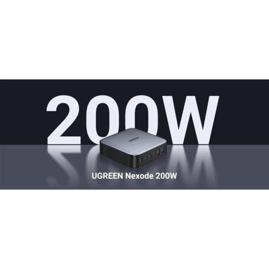 Ugreen Nexode Carregador 200W 2xUSB-A 4xUSB-C Desktop Compacto Alta Potência
