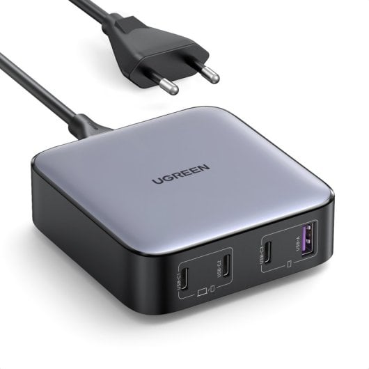 Caricabatterie da tavolo Ugreen Nexode USB-C da 100 W con porte USB-A e 3 porte USB-C