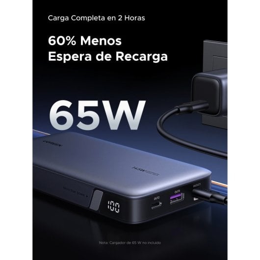 Power bank Ugreen Nexode 25000mAh 145W carga rápida portátil