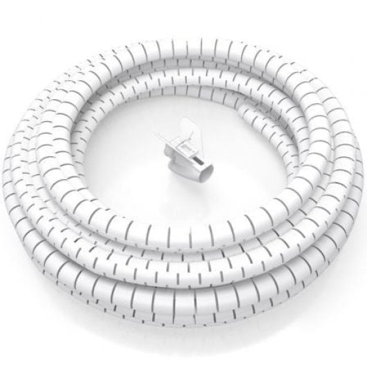 Organizador de Cables en Espiral AISENS A151-0919 3m Blanco Adaptador Incluido