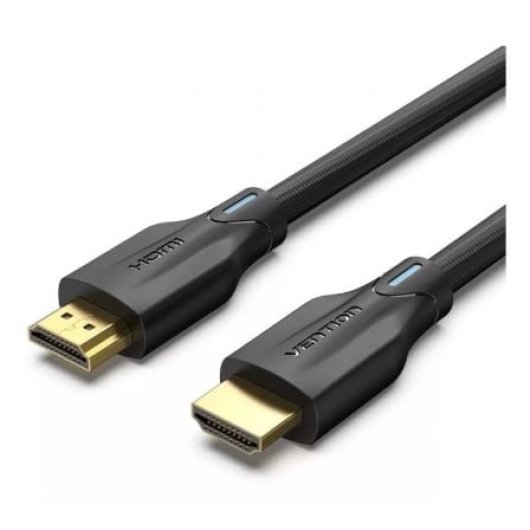 Cable HDMI Vention AAUBF 2.1 8K 1m Negro chapado en oro 48Gbps AWG28