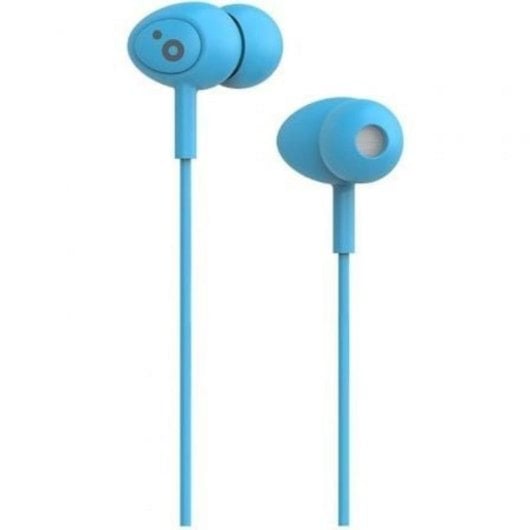 Auriculaires Sunstech Pops filaires Jack 3.5 mm avec micro intégré intra-auriculaires bleus