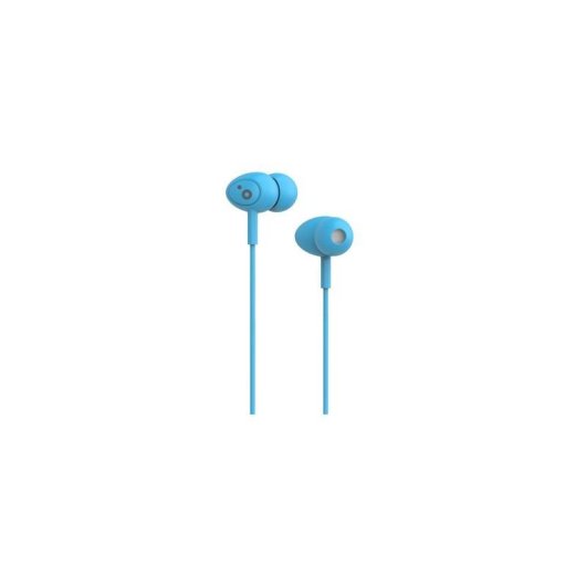 Auriculares Sunstech Pops com cabo jack 3,5 mm, microfone integrado, intra-auriculares, azul