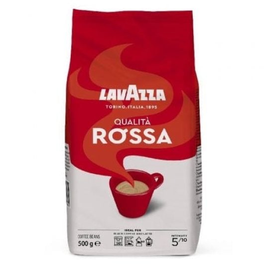 Café en grano LAVAZZA Qualità Rossa 500g mezcla Arábica y Robusta tueste medio