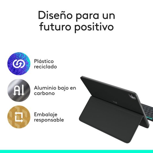 Logitech Flip Folio Funda con Teclado para iPad Pro / iPad Air de 11"
