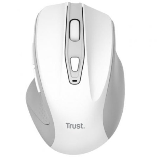 Ratón Trust inalámbrico 2200 DPI Silent Grip 5 botones ergonómico blanco