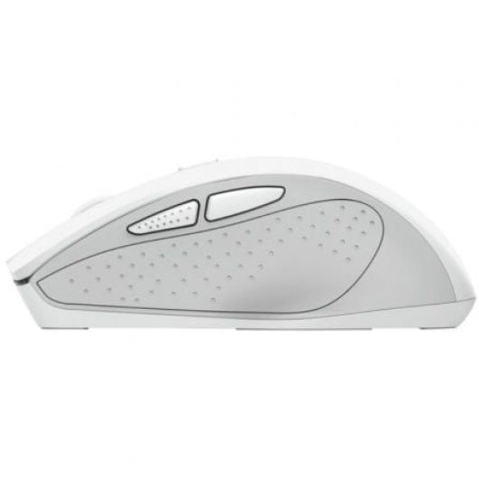 Ratón Trust inalámbrico 2200 DPI Silent Grip 5 botones ergonómico blanco