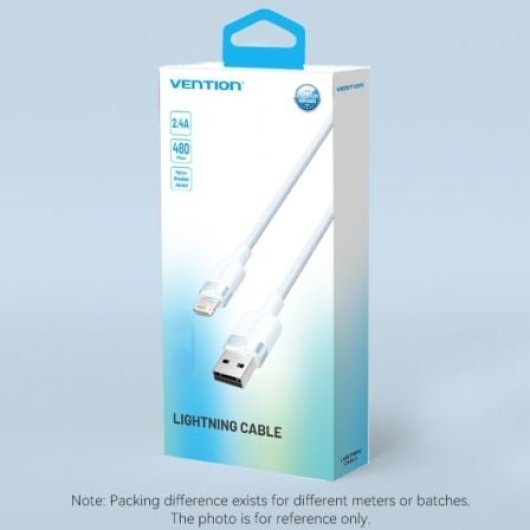 Cable USB Lightning Vention LANPH 2m Rosa 480Mbps 2.4A Algodón Trenzado
