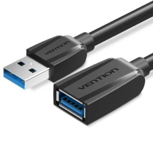 Cable USB 3.0 Vention VAS-A45-B300 3m, Triple Apantallado, Macho a Hembra, 5Gbps, PVC Reforzado